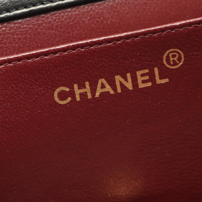 ミニマトラッセ フルフラップ チェーンショルダーバッグ ラムスキン ブラック ゴールド金具 シャネル バッグ CHANEL
