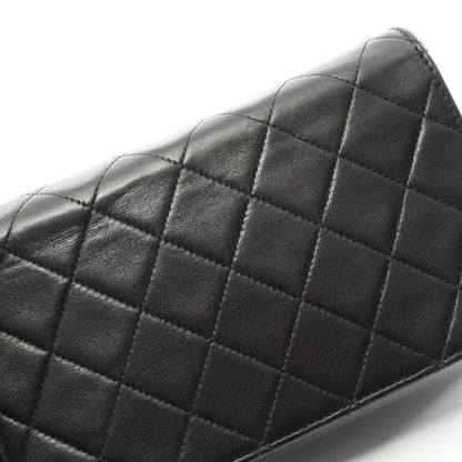 ミニマトラッセ フルフラップ チェーンショルダーバッグ ラムスキン ブラック ゴールド金具 シャネル バッグ CHANEL