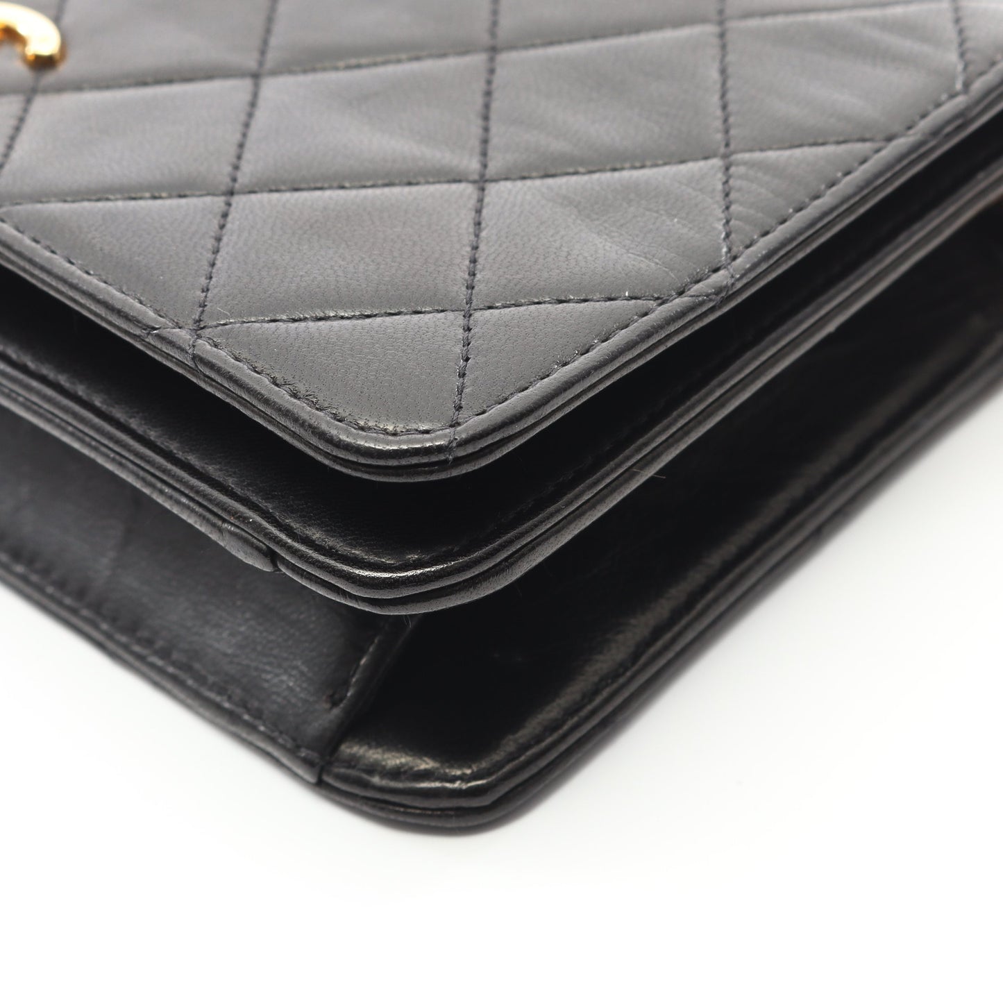 ミニマトラッセ フルフラップ チェーンショルダーバッグ ラムスキン ブラック ゴールド金具 シャネル バッグ CHANEL