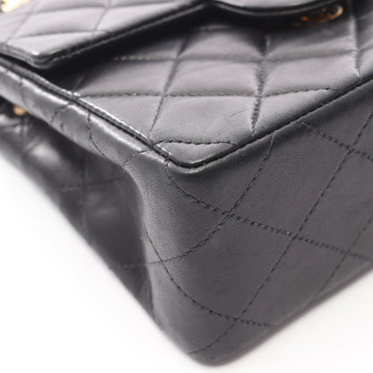 ミニマトラッセ チェーンショルダーバッグ ラムスキン ブラック ゴールド金具 シャネル バッグ CHANEL