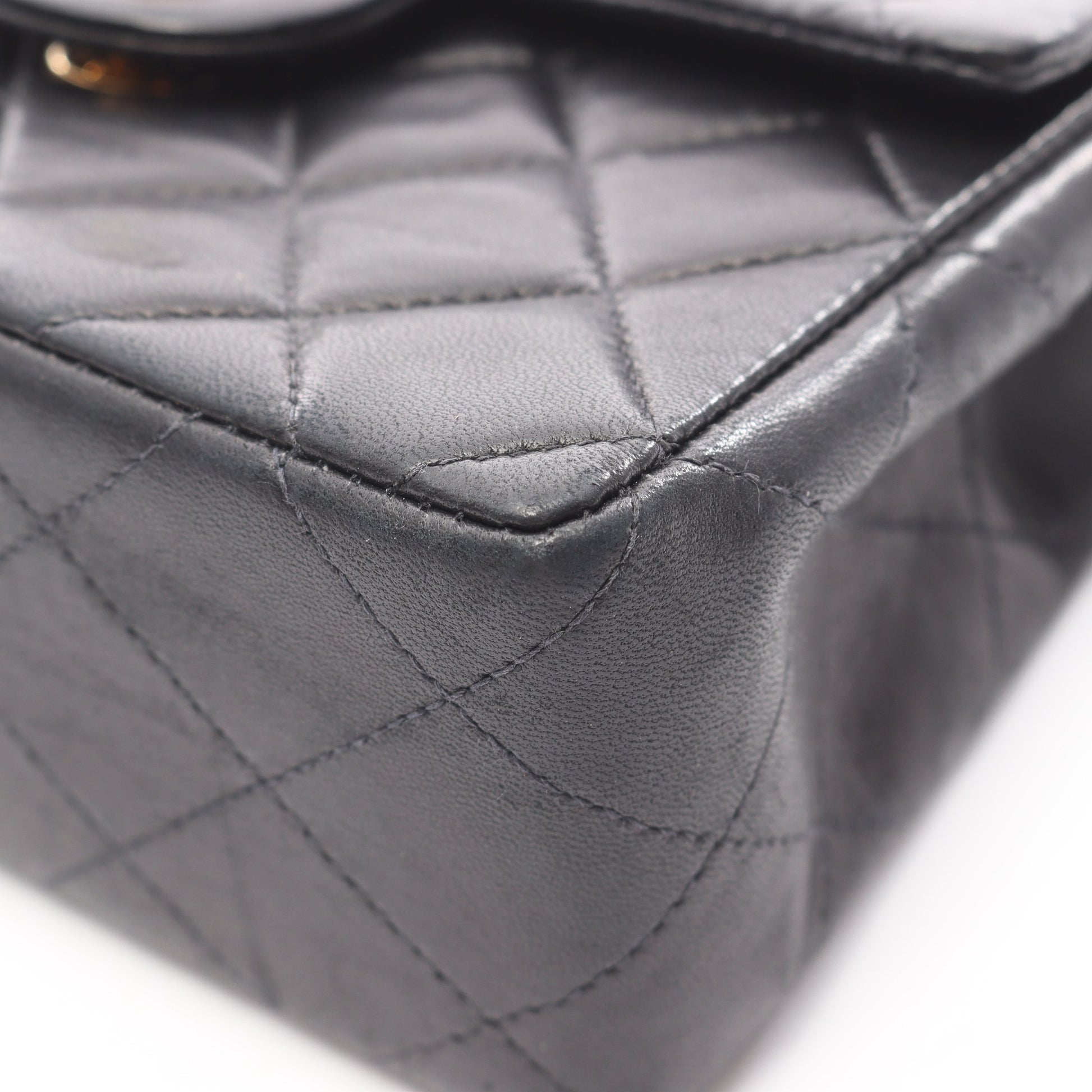 ミニマトラッセ チェーンショルダーバッグ ラムスキン ブラック ゴールド金具 シャネル バッグ CHANEL