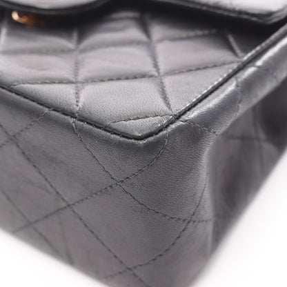 ミニマトラッセ チェーンショルダーバッグ ラムスキン ブラック ゴールド金具 シャネル バッグ CHANEL
