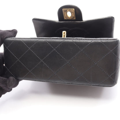 ミニマトラッセ チェーンショルダーバッグ ラムスキン ブラック ゴールド金具 シャネル バッグ CHANEL