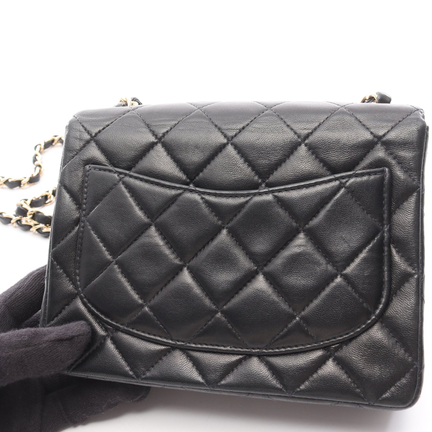 ミニマトラッセ チェーンショルダーバッグ ラムスキン ブラック ゴールド金具 シャネル バッグ CHANEL