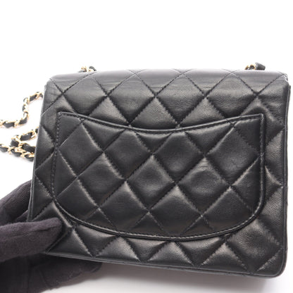 ミニマトラッセ チェーンショルダーバッグ ラムスキン ブラック ゴールド金具 シャネル バッグ CHANEL