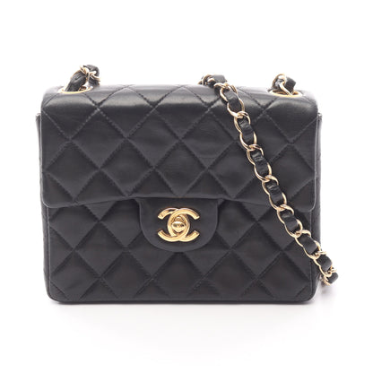 ミニマトラッセ チェーンショルダーバッグ ラムスキン ブラック ゴールド金具 シャネル バッグ CHANEL