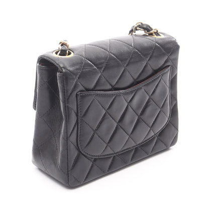 ミニマトラッセ チェーンショルダーバッグ ラムスキン ブラック ゴールド金具 シャネル バッグ CHANEL