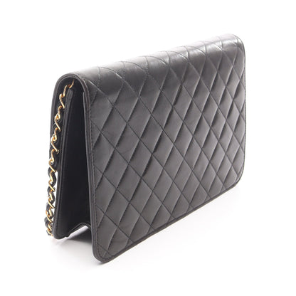 マトラッセ チェーンショルダーバッグ ラムスキン ブラック ゴールド金具 プッシュロック シャネル バッグ CHANEL