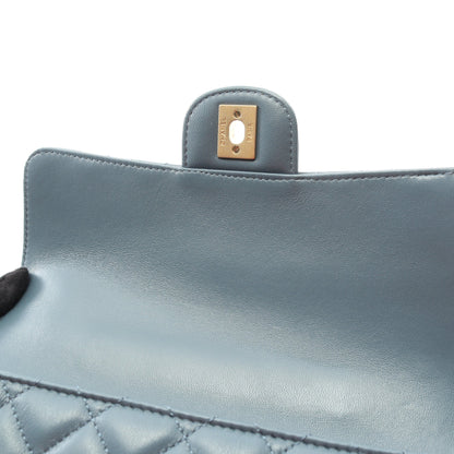 マトラッセ トップハンドル チェーンショルダーバッグ ラムスキン ブルーグリーン ゴールド金具 2WAY シャネル バッグ CHANEL