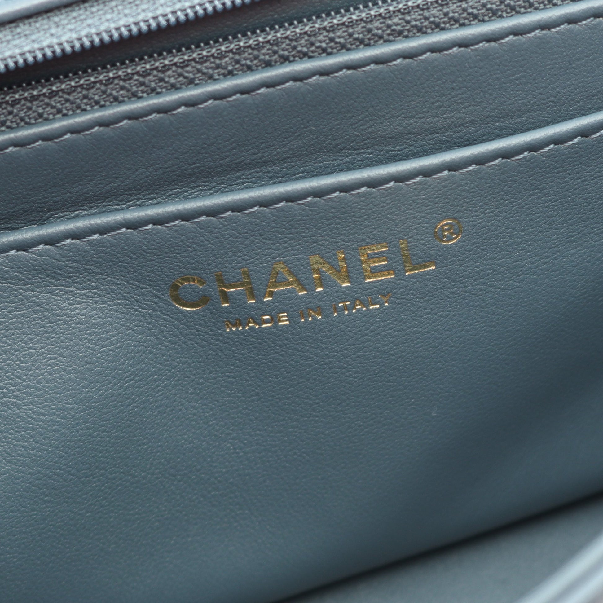 マトラッセ トップハンドル チェーンショルダーバッグ ラムスキン ブルーグリーン ゴールド金具 2WAY シャネル バッグ CHANEL