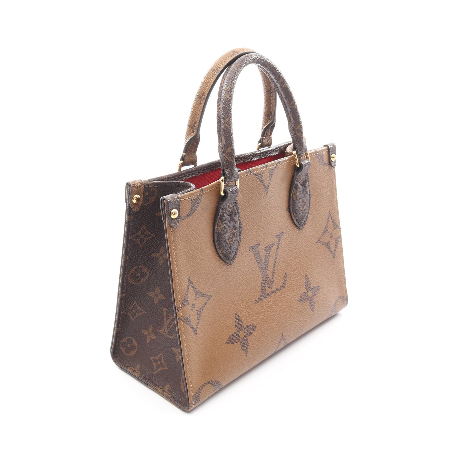 オンザゴーPM モノグラムジャイアント リバース ハンドバッグ PVC ブラウン ベージュ 2WAY ルイヴィトン バッグ LOUIS VUITTON