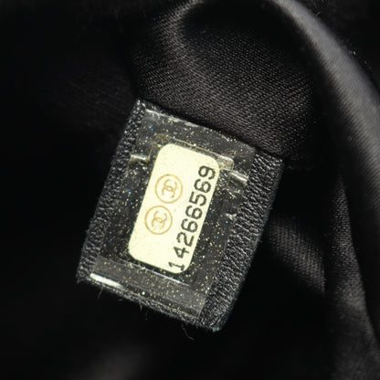 マトラッセ チェーンショルダーバッグ ウール ブラック シルバー金具 スパンコール シャネル バッグ CHANEL