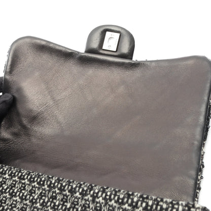マトラッセ チェーンショルダーバッグ ウール ブラック シルバー金具 スパンコール シャネル バッグ CHANEL