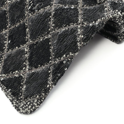 マトラッセ チェーンショルダーバッグ ウール ブラック シルバー金具 スパンコール シャネル バッグ CHANEL