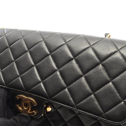 デカマトラッセ30 シングルフラップ Wチェーンショルダーバッグ ラムスキン ブラック ゴールド金具 シャネル バッグ CHANEL