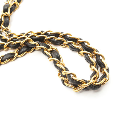 デカマトラッセ30 シングルフラップ Wチェーンショルダーバッグ ラムスキン ブラック ゴールド金具 シャネル バッグ CHANEL
