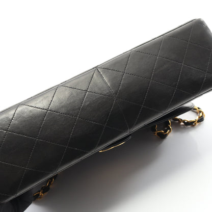 デカマトラッセ30 シングルフラップ Wチェーンショルダーバッグ ラムスキン ブラック ゴールド金具 シャネル バッグ CHANEL