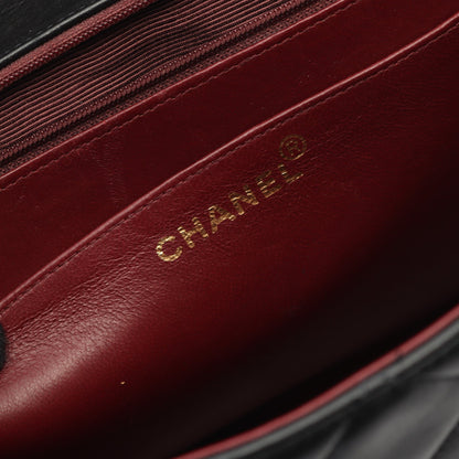 デカマトラッセ34 Wチェーンショルダーバッグ ラムスキン ブラック ゴールド金具 シャネル バッグ CHANEL