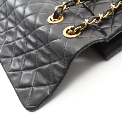 デカマトラッセ34 Wチェーンショルダーバッグ ラムスキン ブラック ゴールド金具 シャネル バッグ CHANEL