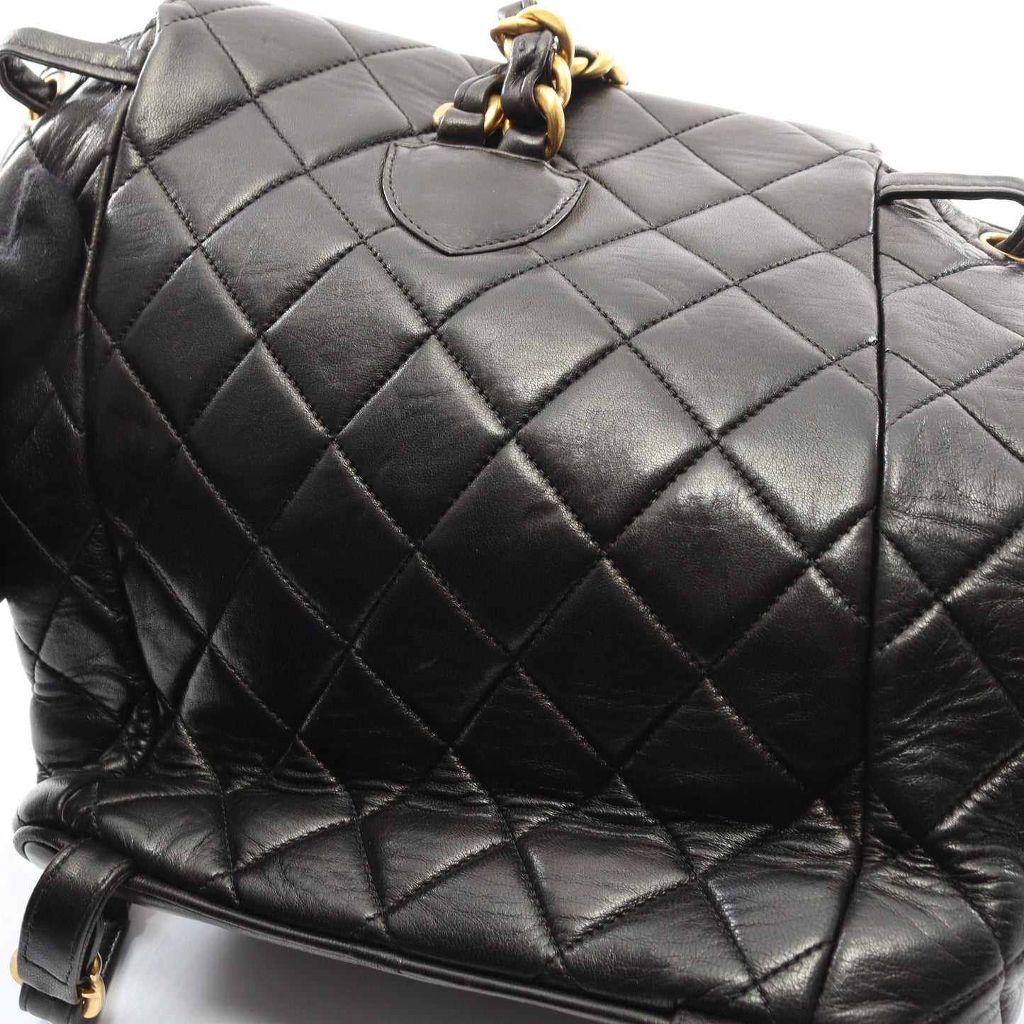 マトラッセ バックパック リュックサック ラムスキン ブラック ゴールド金具 シャネル バッグ CHANEL