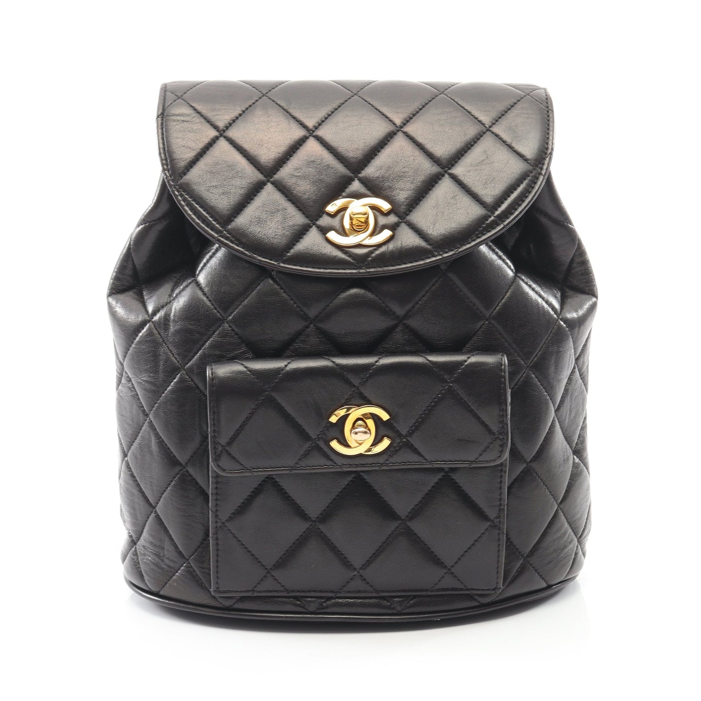 マトラッセ バックパック リュックサック ラムスキン ブラック ゴールド金具 シャネル バッグ CHANEL