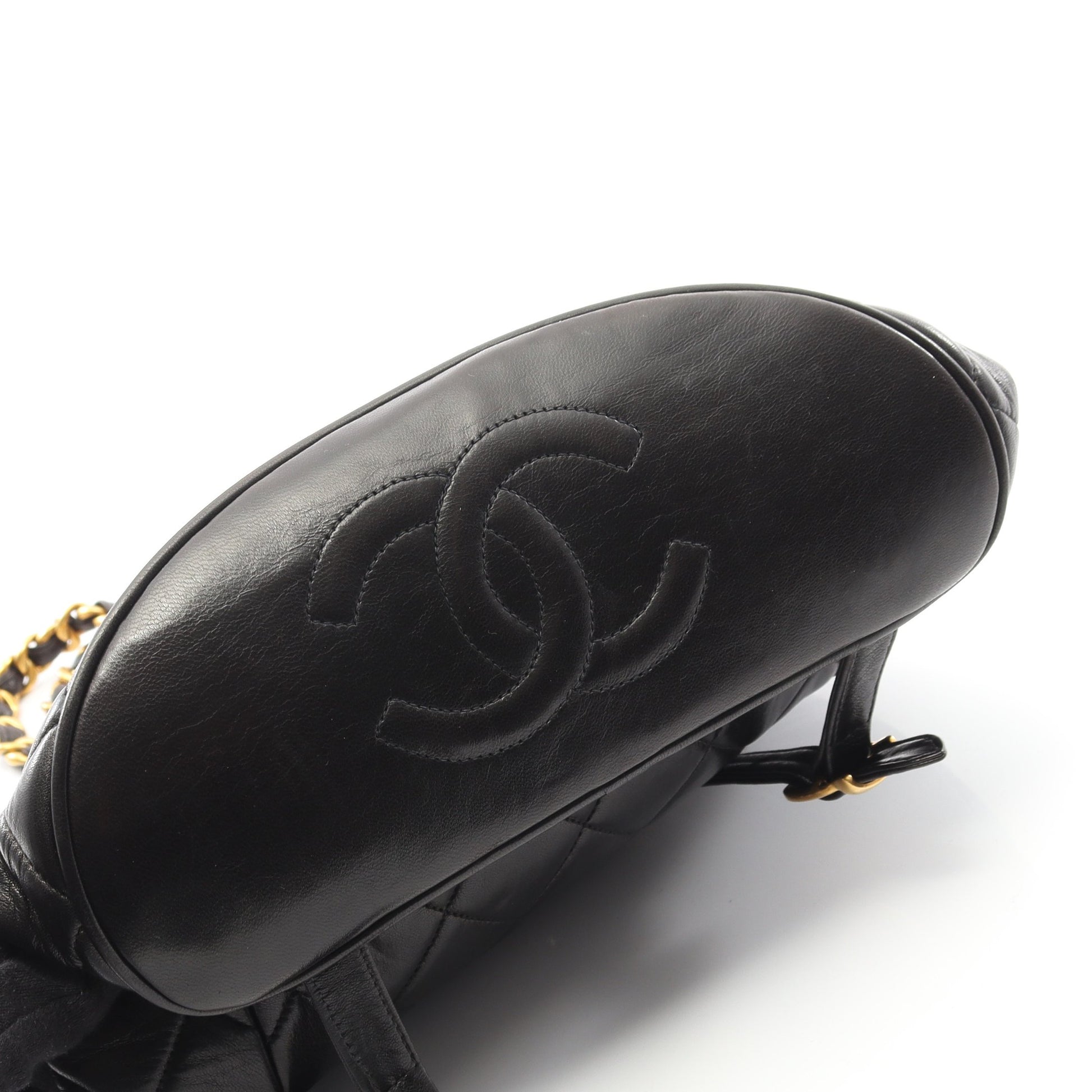 マトラッセ バックパック リュックサック ラムスキン ブラック ゴールド金具 シャネル バッグ CHANEL