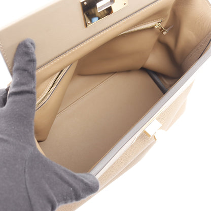 サック ヴァンキャトル 24/24 29 ハンドバッグ トゴ グレーベージュ ゴールド金具 2WAY Z刻印 エルメス バッグ HERMES