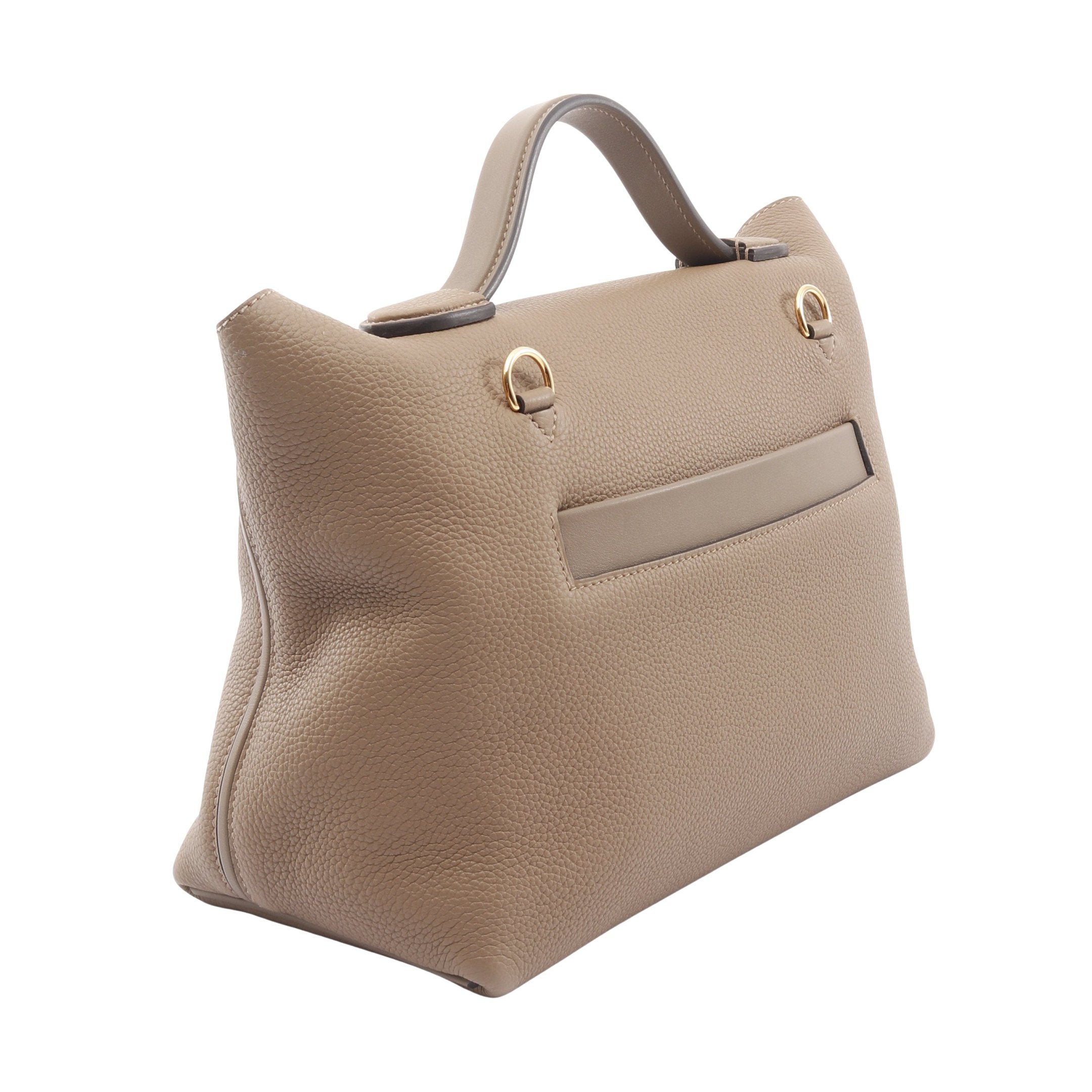 サック ヴァンキャトル 24/24 29 ハンドバッグ トゴ グレーベージュ