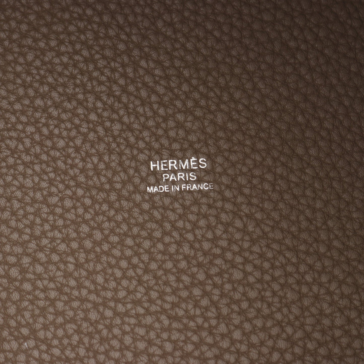 ピコタンロックMM エトゥープ ハンドバッグ トリヨクレマンス グレーベージュ シルバー金具 R刻印 エルメス バッグ HERMES