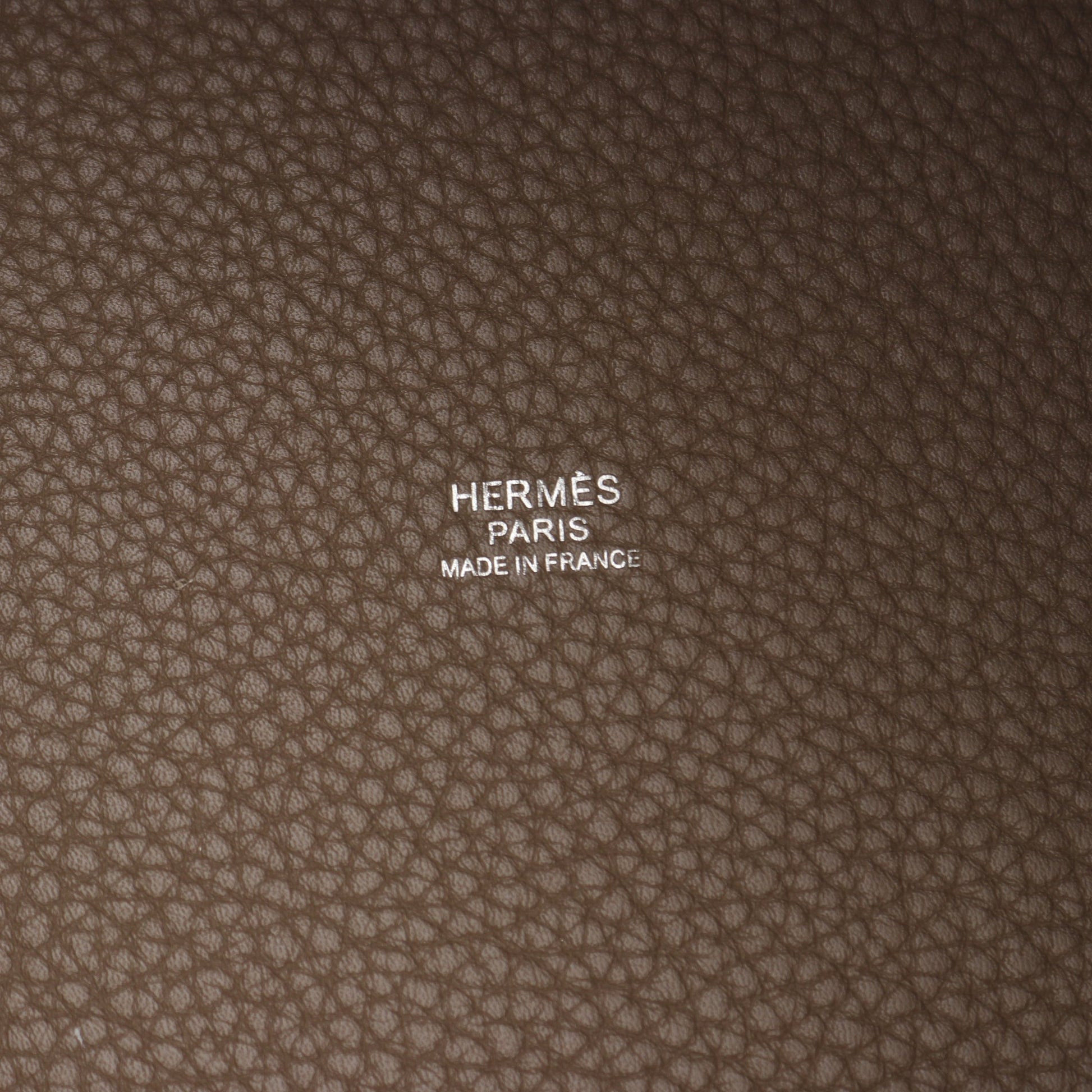 ピコタンロックMM エトゥープ ハンドバッグ トリヨクレマンス グレーベージュ シルバー金具 R刻印 エルメス バッグ HERMES