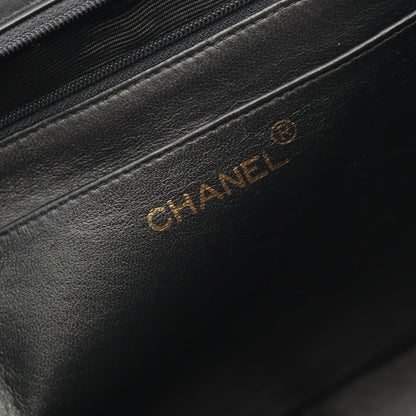 デカマトラッセ30 シングルフラップ Wチェーンショルダーバッグ ラムスキン ブラック ゴールド金具 シャネル バッグ CHANEL