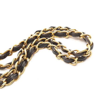 デカマトラッセ30 シングルフラップ Wチェーンショルダーバッグ ラムスキン ブラック ゴールド金具 シャネル バッグ CHANEL