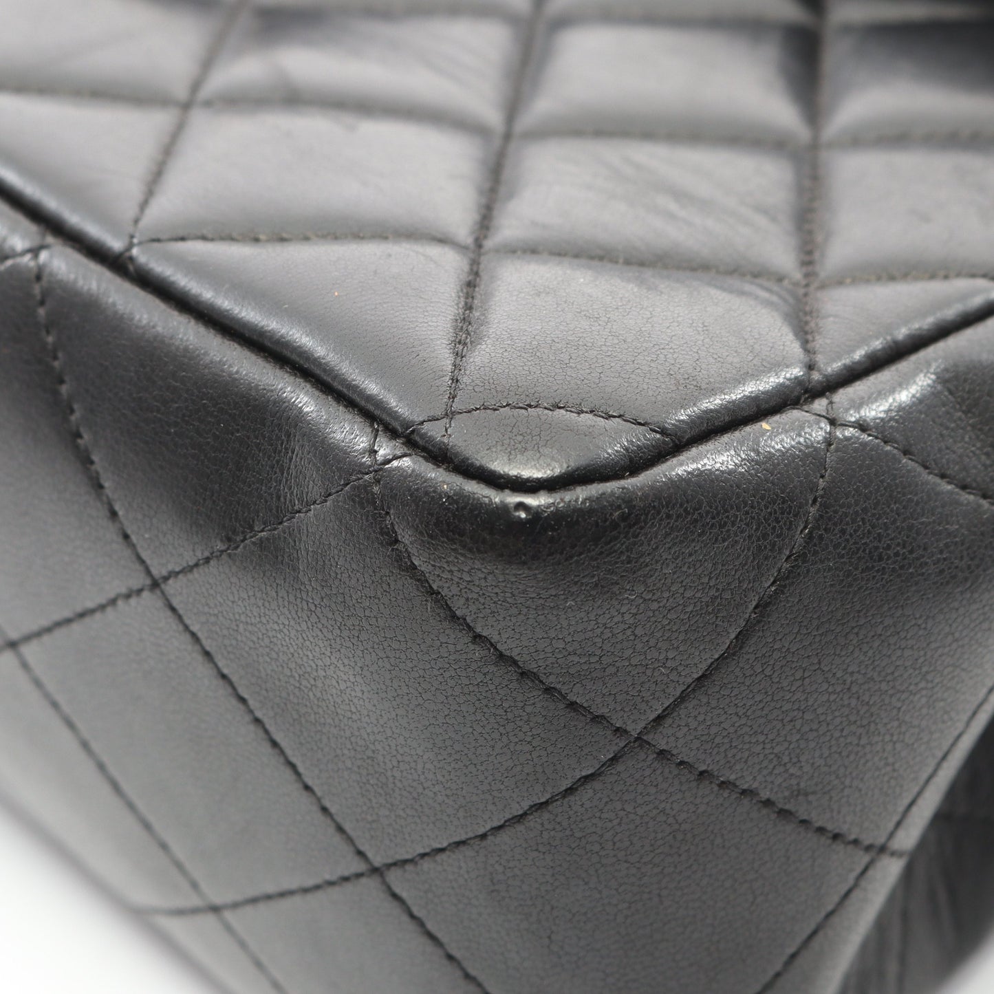 デカマトラッセ30 シングルフラップ Wチェーンショルダーバッグ ラムスキン ブラック ゴールド金具 シャネル バッグ CHANEL