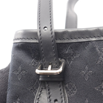 リトルバケット モノグラムサテン ハンドバッグ サテン レザー ブラック ルイヴィトン バッグ LOUIS VUITTON