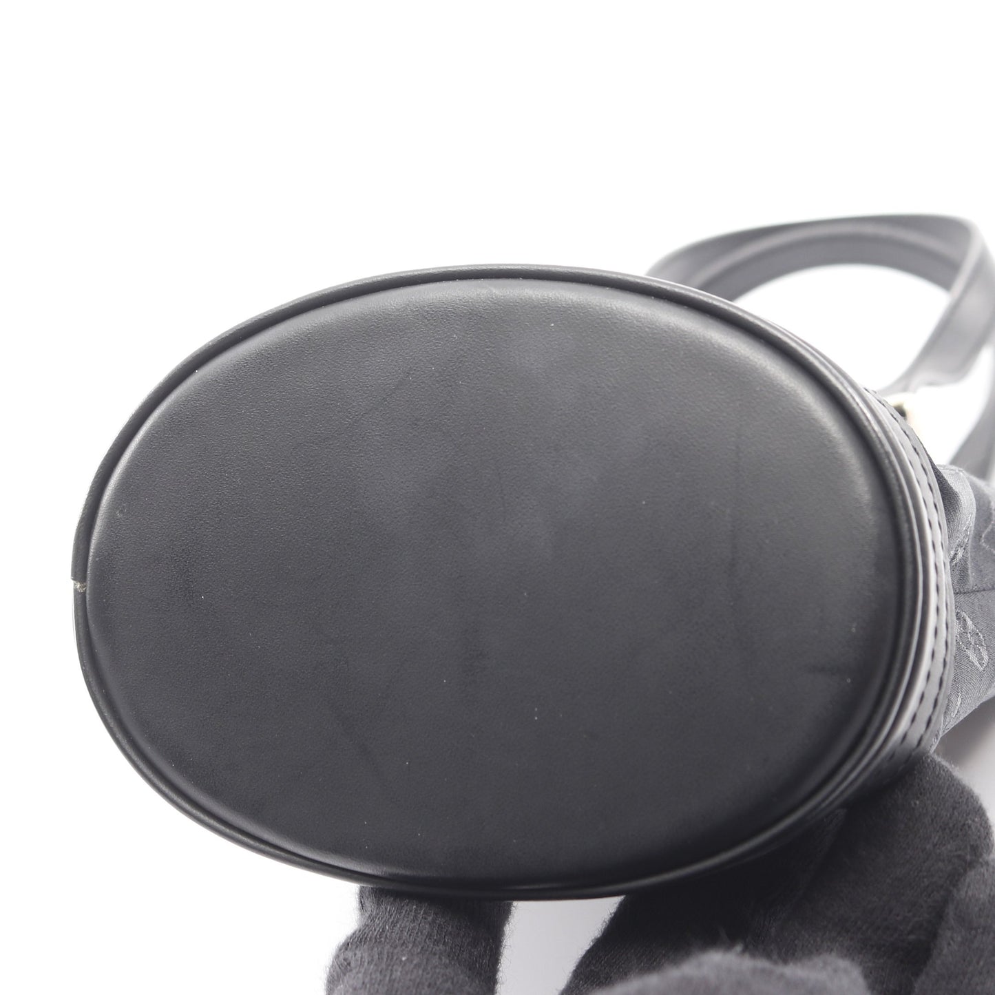 リトルバケット モノグラムサテン ハンドバッグ サテン レザー ブラック ルイヴィトン バッグ LOUIS VUITTON