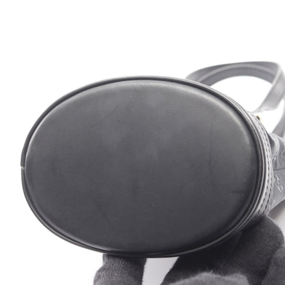 リトルバケット モノグラムサテン ハンドバッグ サテン レザー ブラック ルイヴィトン バッグ LOUIS VUITTON