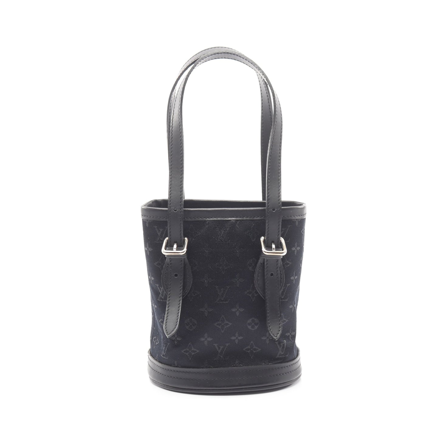 リトルバケット モノグラムサテン ハンドバッグ サテン レザー ブラック ルイヴィトン バッグ LOUIS VUITTON