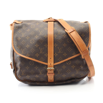 ソミュール35 モノグラム ショルダーバッグ PVC レザー ブラウン ルイヴィトン バッグ LOUIS VUITTON