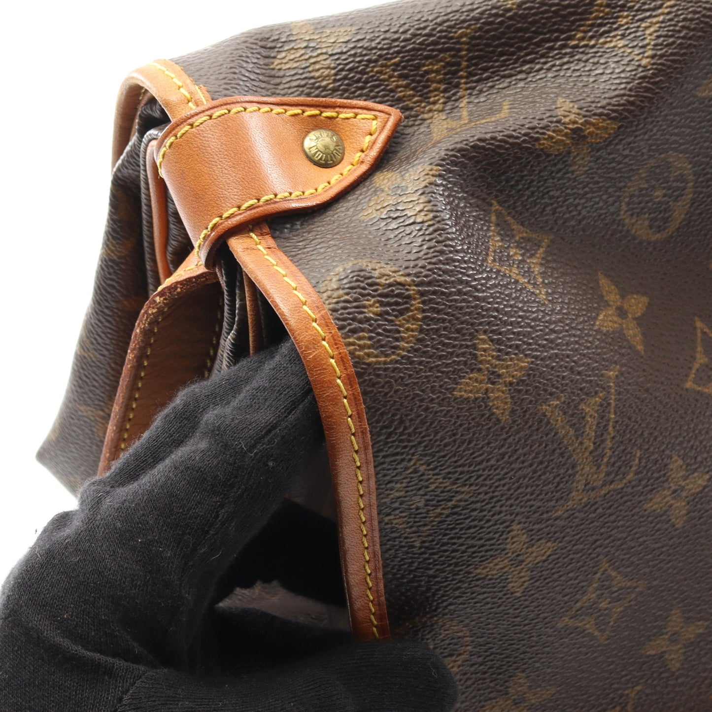 ソミュール35 モノグラム ショルダーバッグ PVC レザー ブラウン ルイヴィトン バッグ LOUIS VUITTON