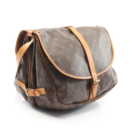 ソミュール35 モノグラム ショルダーバッグ PVC レザー ブラウン ルイヴィトン バッグ LOUIS VUITTON