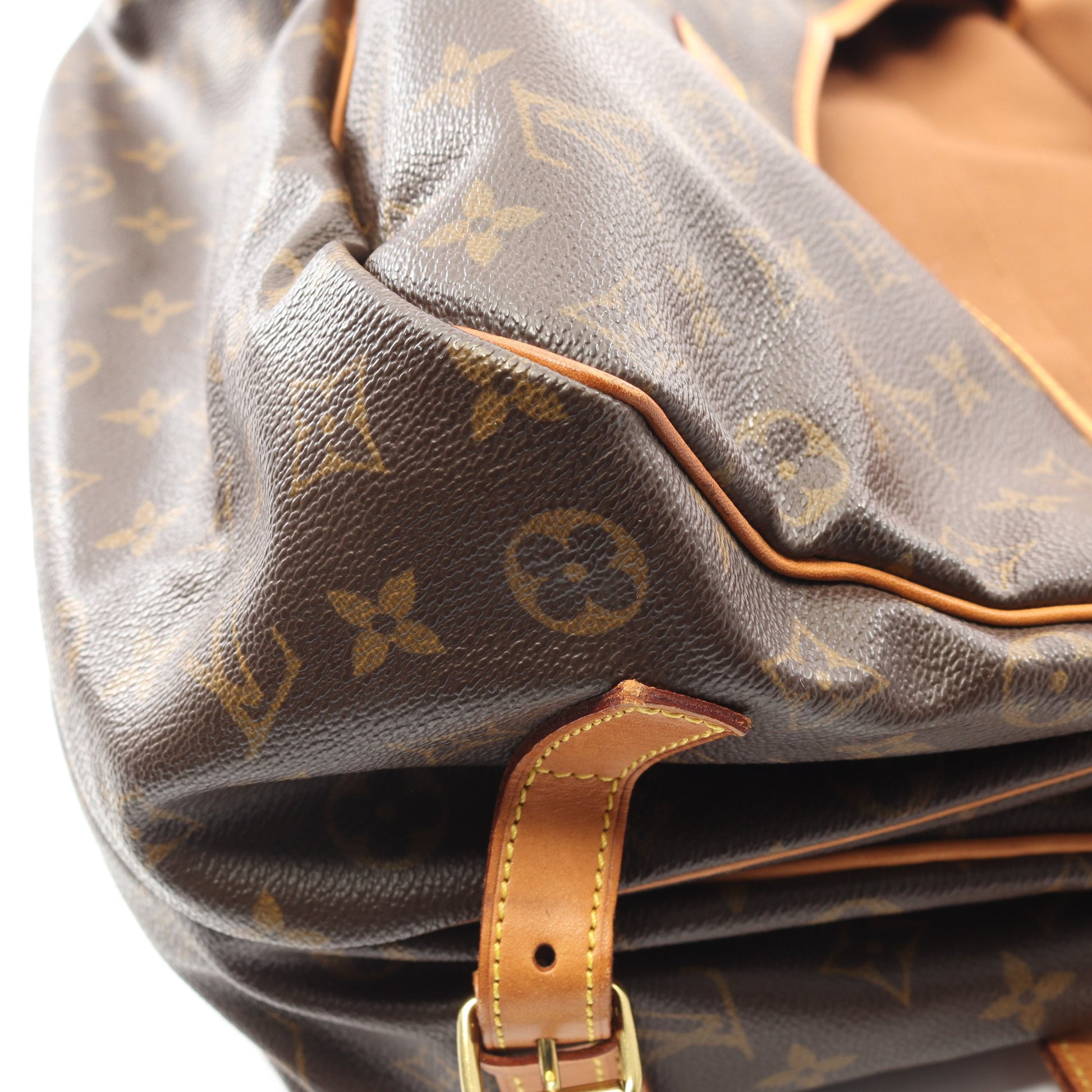 ソミュール35 モノグラム ショルダーバッグ PVC レザー ブラウン ルイヴィトン バッグ LOUIS VUITTON