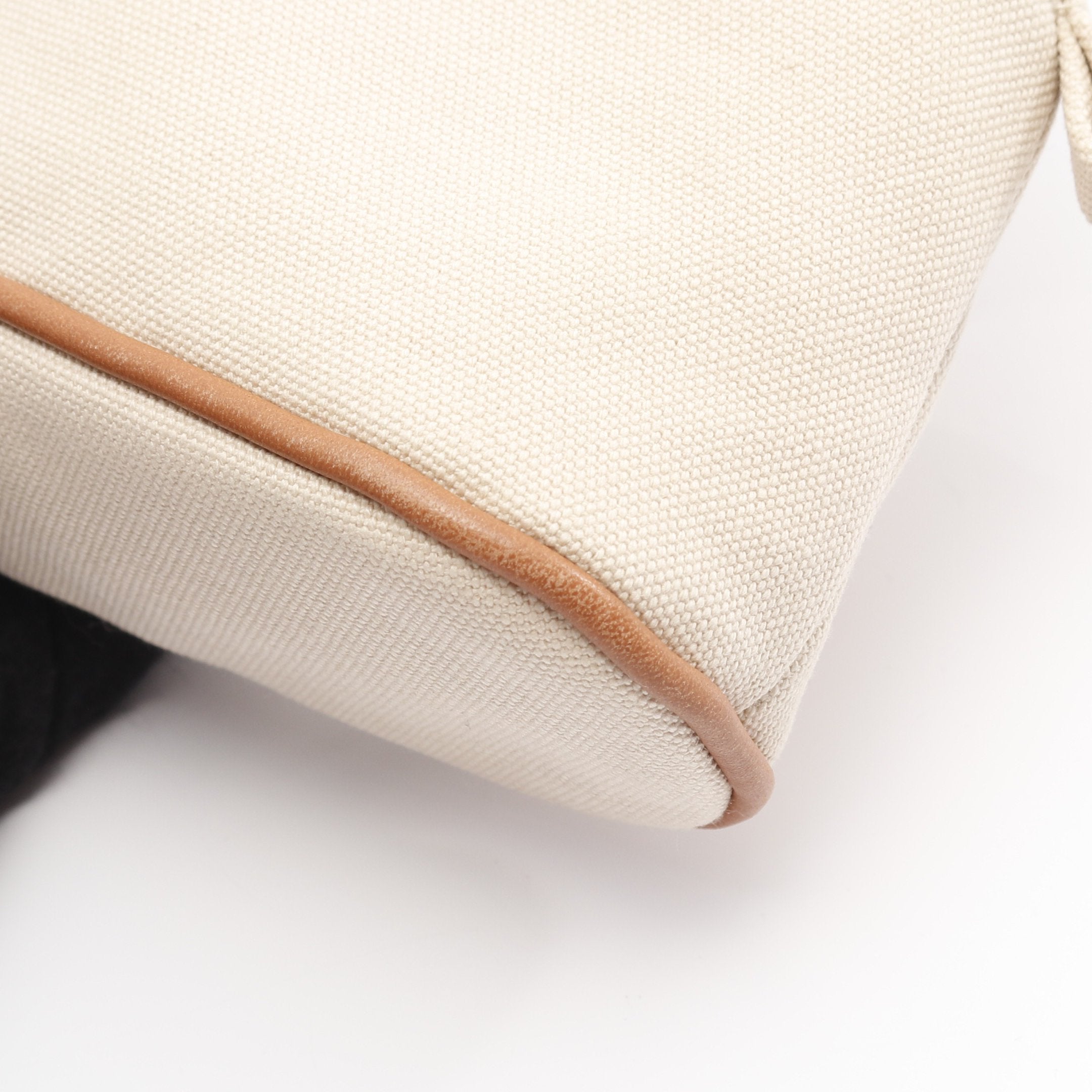 ボリードポーチ20 ポーチ キャンバス レザー ライトベージュ シルバー