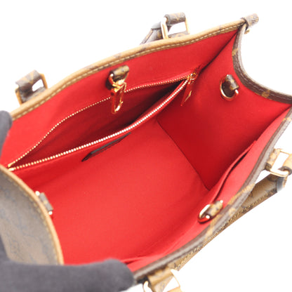 オンザゴーPM モノグラムジャイアント リバース ハンドバッグ PVC ブラウン ベージュ 2WAY ルイヴィトン バッグ LOUIS VUITTON
