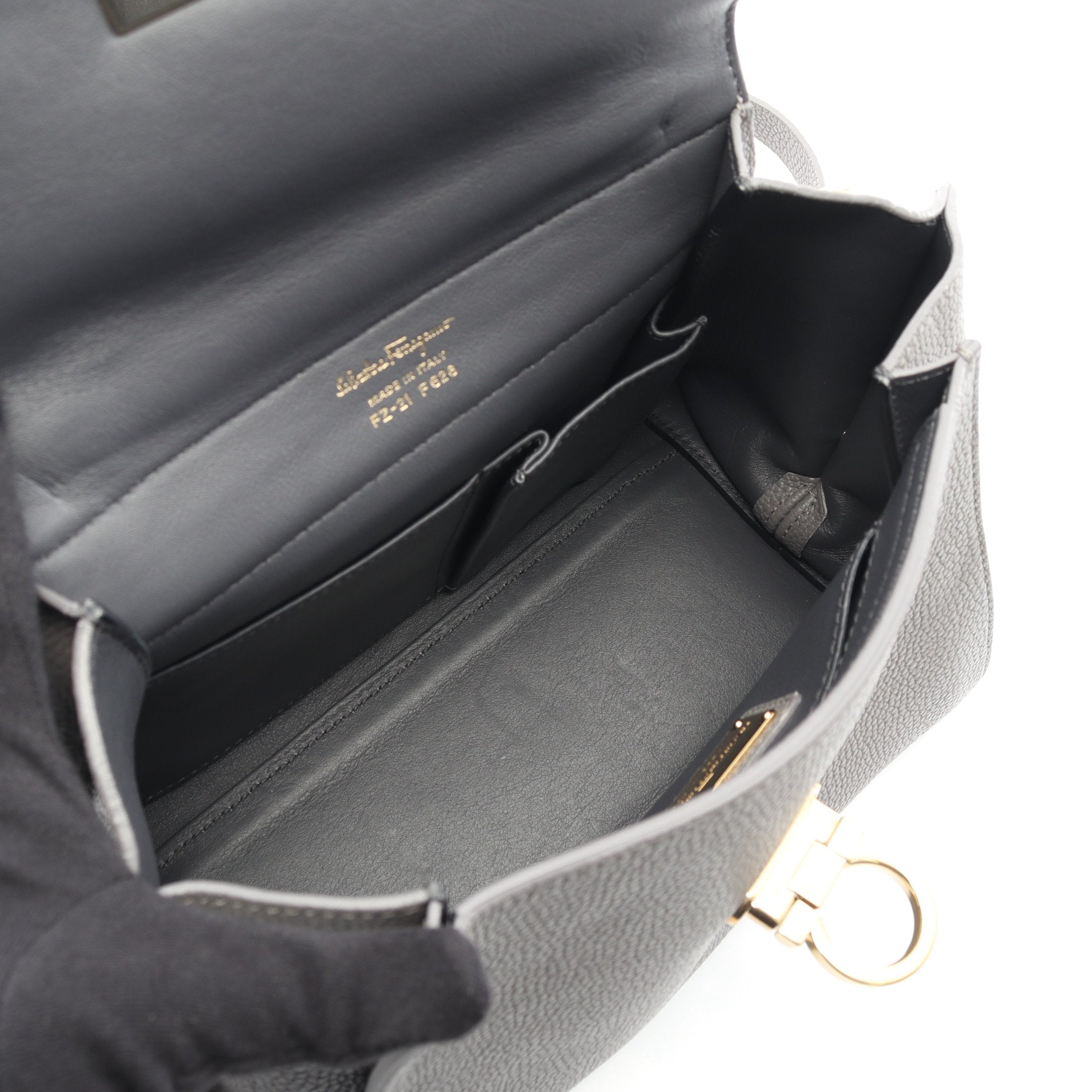 ソフィア ガンチーニ ハンドバッグ レザー グレー 2WAY サルヴァトーレ