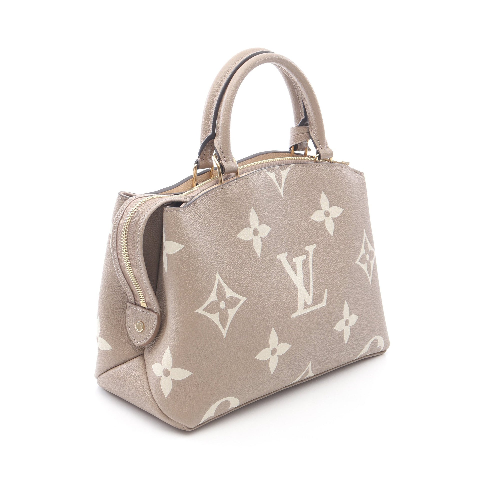 プティ パレPM モノグラムアンプラント トゥルトレール クレーム ハンドバッグ レザー グレーベージュ 2WAY ルイヴィトン バッグ LOUIS VUITTON