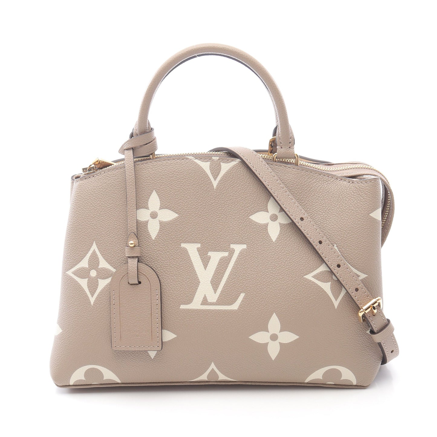プティ パレPM モノグラムアンプラント トゥルトレール クレーム ハンドバッグ レザー グレーベージュ 2WAY ルイヴィトン バッグ LOUIS VUITTON