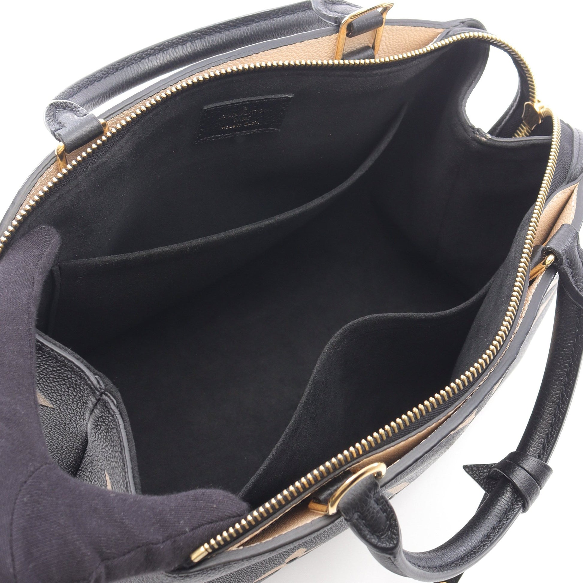 プティ パレPM バイカラーモノグラムアンプラント ハンドバッグ レザー ブラック ベージュ 2WAY ルイヴィトン バッグ LOUIS VUITTON