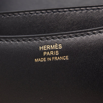 コンスタンス3 ミニ ショルダーバッグ ボックスカーフ ブラック ゴールド金具 Z刻印 エルメス バッグ HERMES