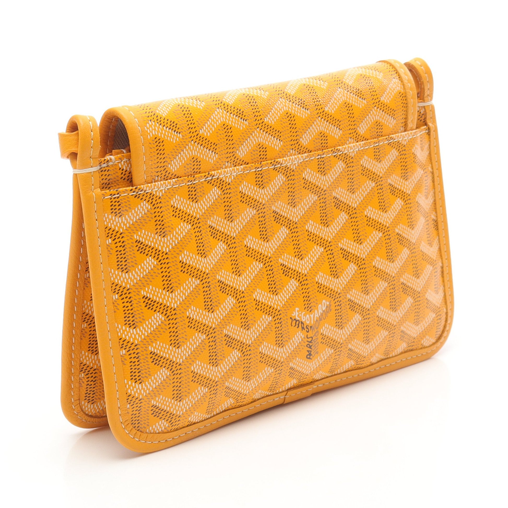プリュメ ポーチウォレット ショルダーバッグ コーティングキャンバス レザー イエロー マルチカラー ゴヤール バッグ GOYARD