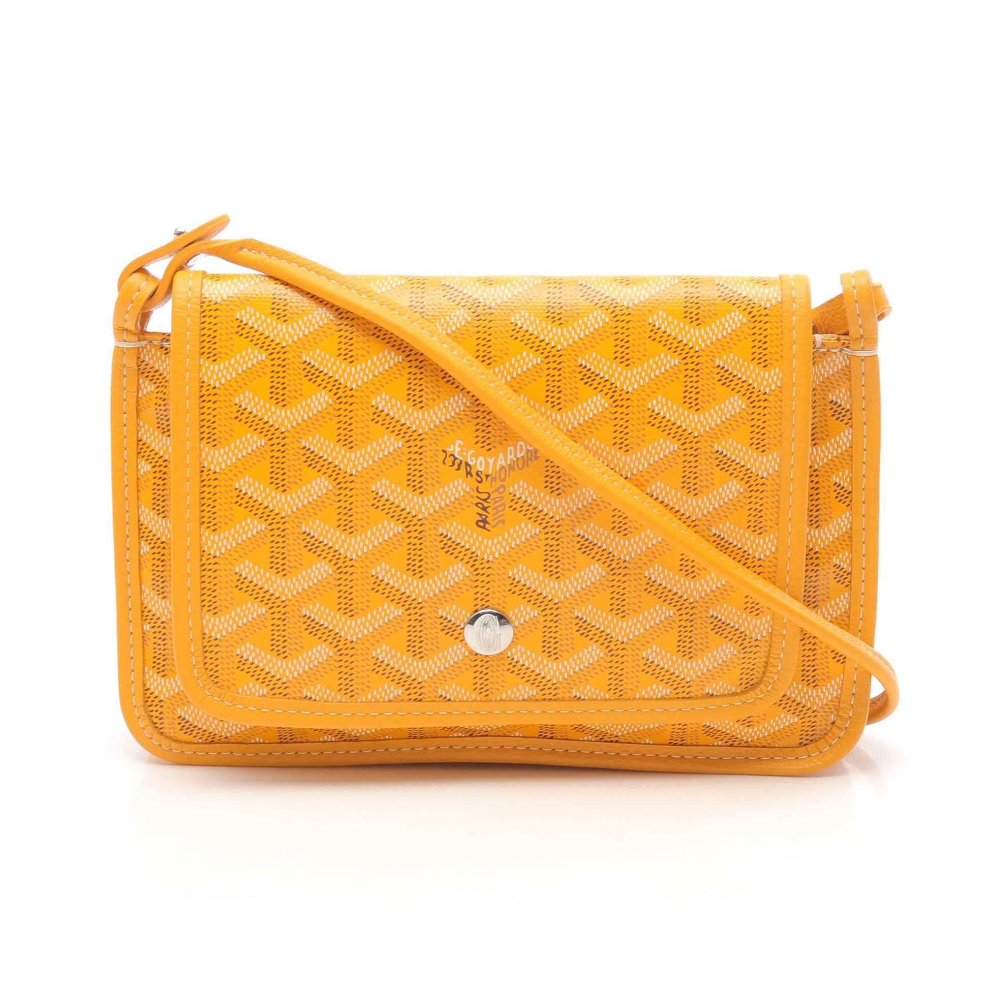 プリュメ ポーチウォレット ショルダーバッグ コーティングキャンバス レザー イエロー マルチカラー ゴヤール バッグ GOYARD